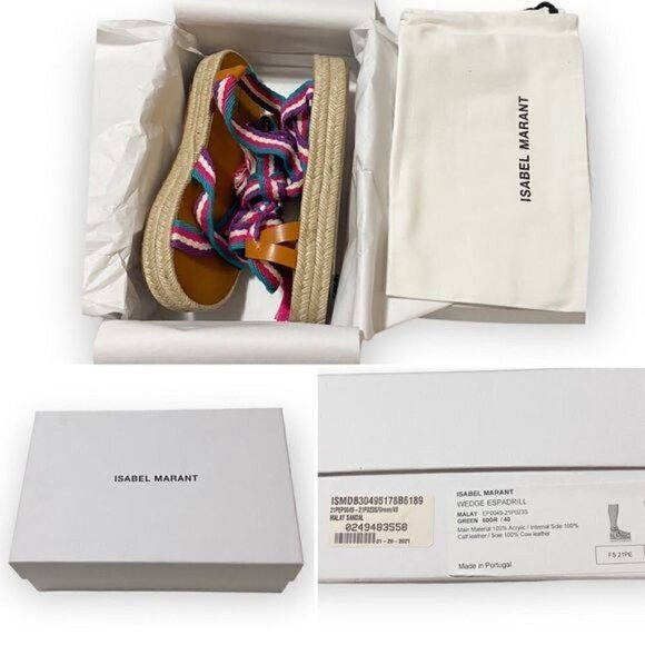 New in Box, Isabel Marant Malay Espadrille Sandals, Size 40EU, Flatform - Picture 11 of 12